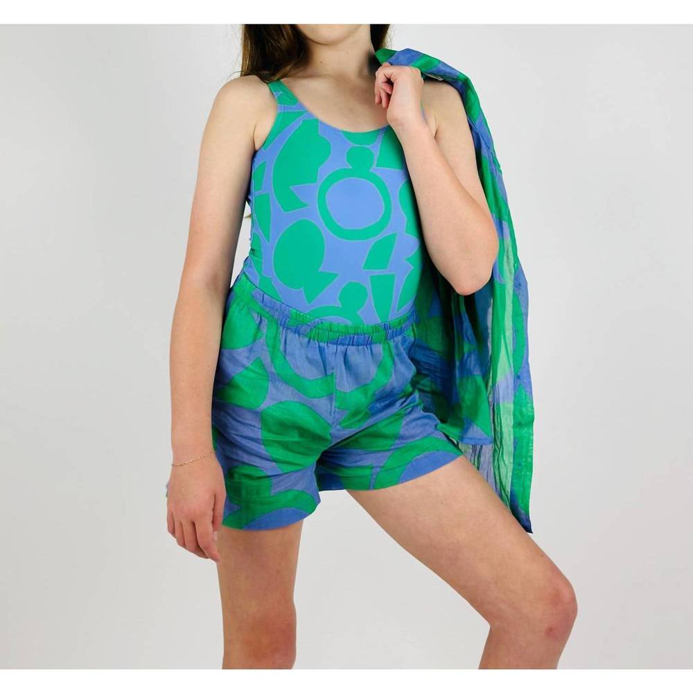NEW COMPANIA FANTASTICA girl's summer vibes swimsuit in blue/green
